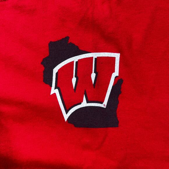 Comfort Colors Wisconsin Badgers T-Shirt Red Medium - Picture 4 of 7